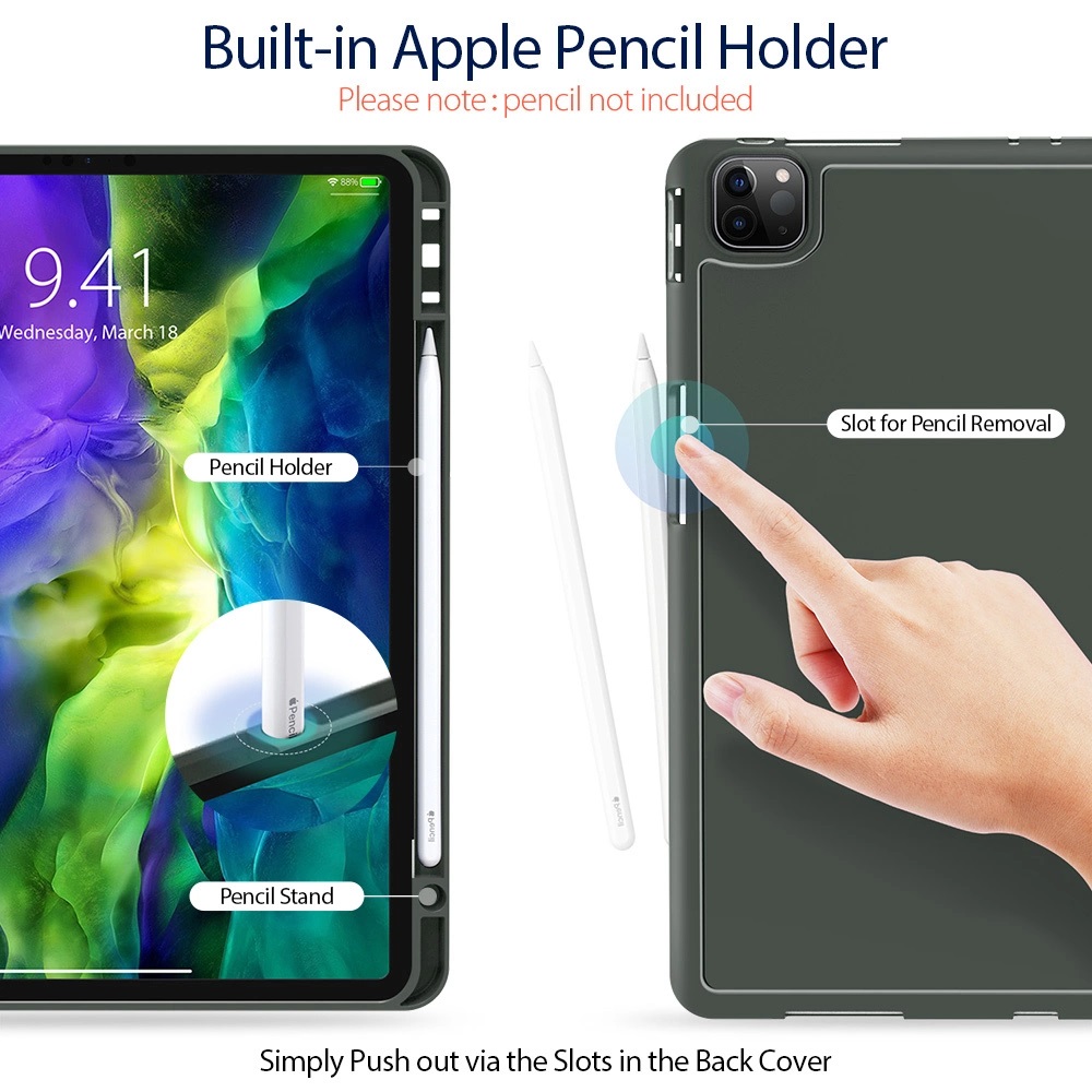 Чехол-книжка Dux Ducis для iPad Pro 11 (2020-2022) Osom Series Green