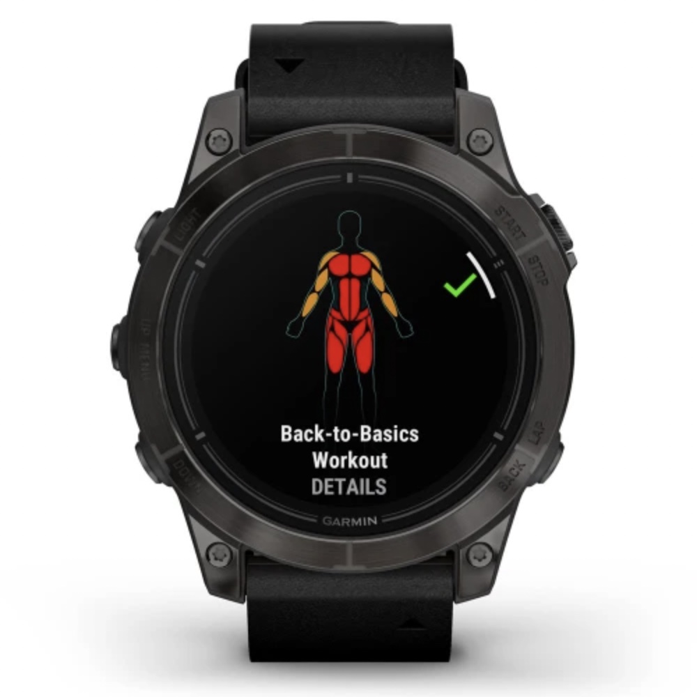 Умные часы Garmin epix Pro (Gen 2) – Sapphire Edition - 47 mm Carbon Grey DLC Titanium with Black Leather Band (010-02803-30)