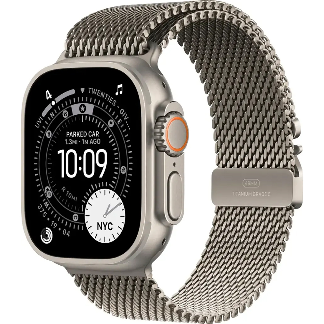 Умные часы Apple Watch Ultra 3 GPS + Cellular, 49mm Natural Titanium Case with Natural Titanium Milanese Loop - Medium