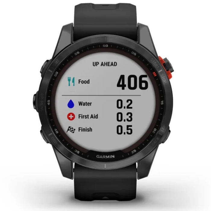 Умные часы Garmin fenix 7S – Solar Edition Slate Gray with Black Band (010-02539-13)