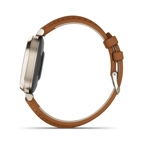 Умные часы Garmin Lily 2 Classic Cream Gold with Tan Leather Band (010-02839-02)