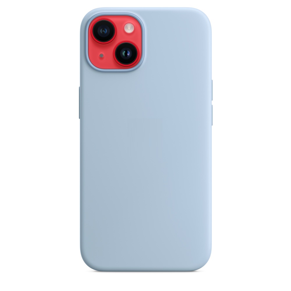 Силиконовый чехол Naturally Silicone Case with MagSafe Sky для iPhone 14