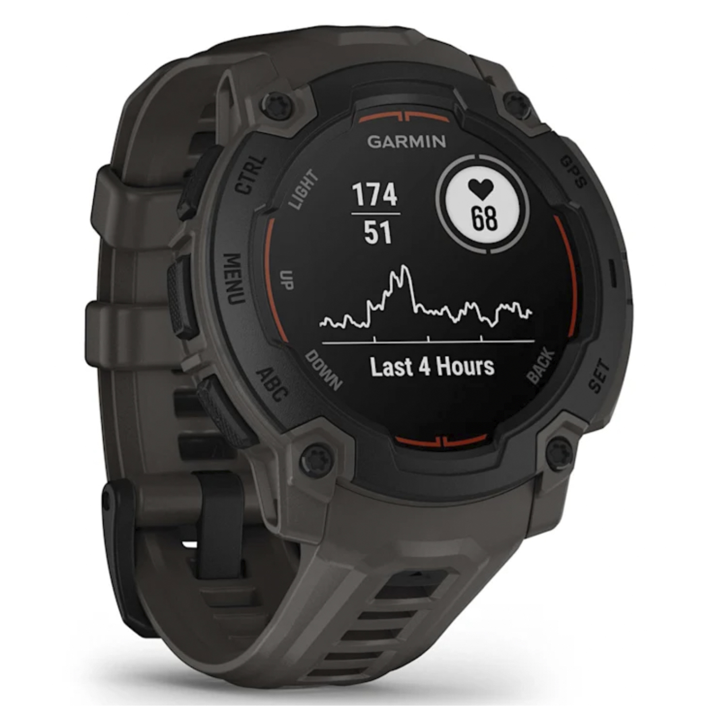Умные часы Garmin Instinct E – 45 mm Black with Charcoal Band (010-02933-00)