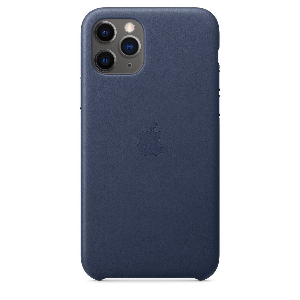 Кожаный чехол Apple iPhone 11 Pro Leather Case - Midnight Blue (MWYG2ZM/A) для iPhone 11 Pro