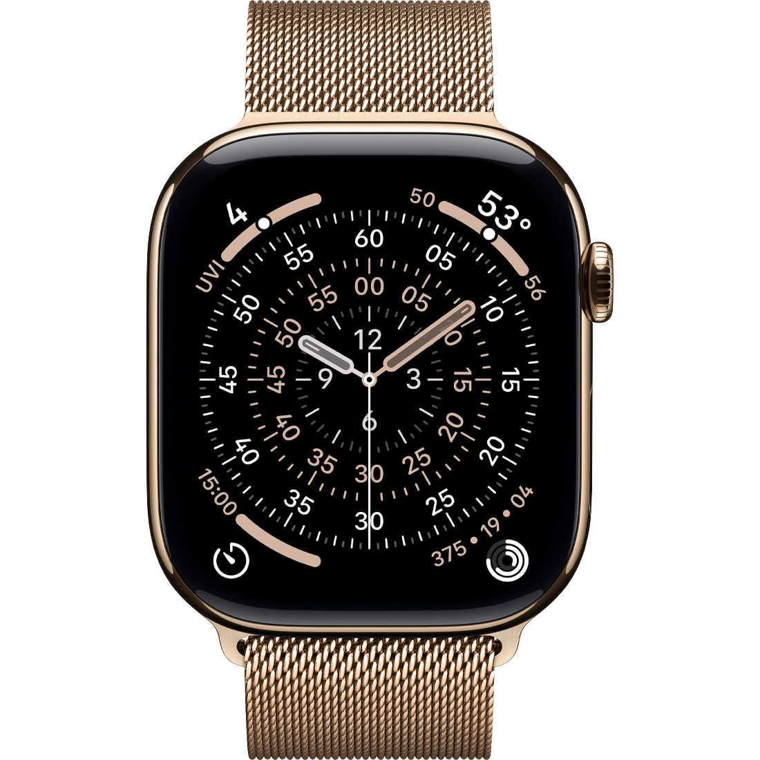 Умные часы Apple Watch Series 11 GPS + Cellular, 46mm Gold Titanium Case with Gold Milanese Loop - M/L