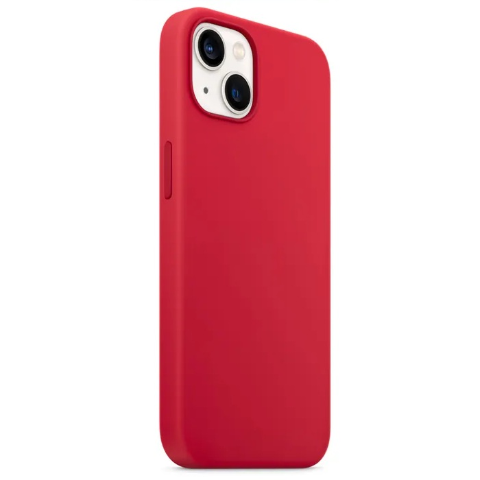 Силиконовый чехол Naturally Silicone Case Red для iPhone 13