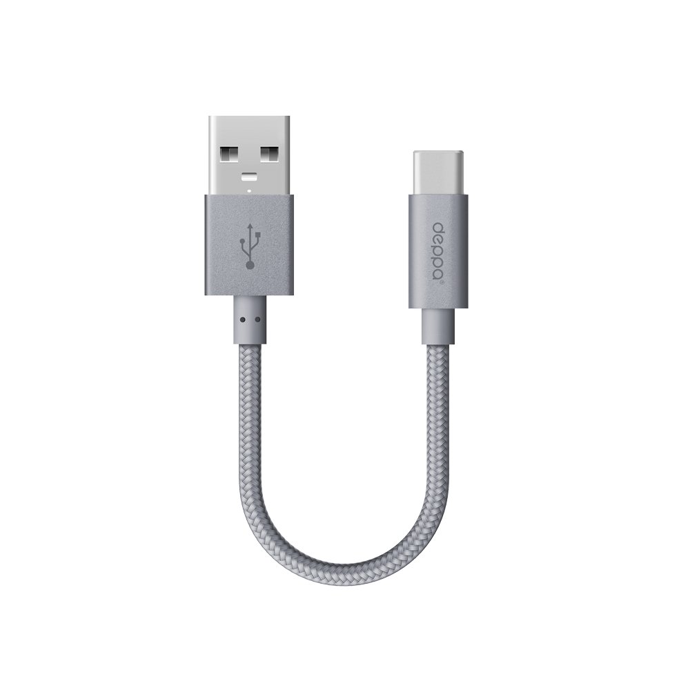 Кабель Deppa Alum Short USB - USB Type-C (D-72264)