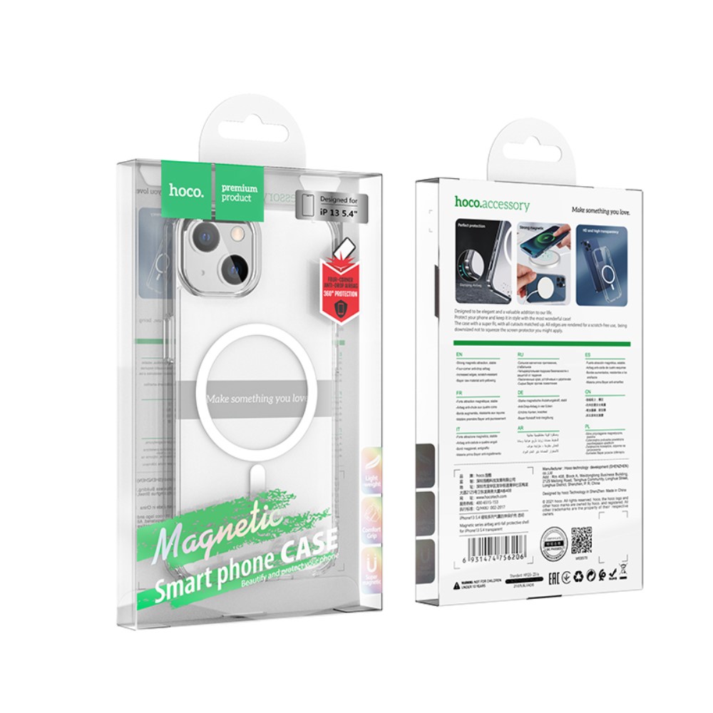 Чехол прозрачный Hoco Clear Case Magsafe для iPhone 13 mini