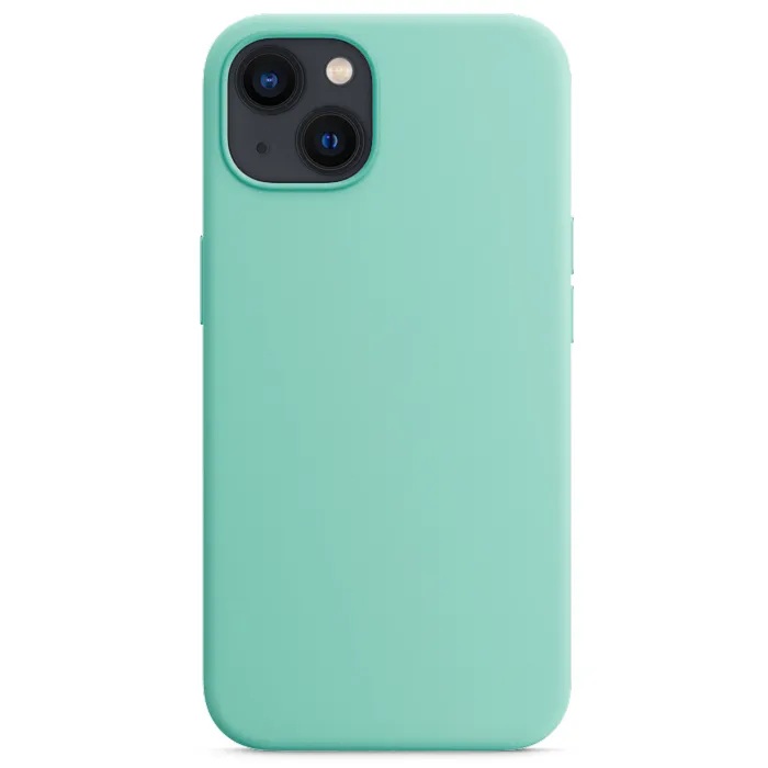 Силиконовый чехол Naturally Silicone Case Mint для iPhone 13