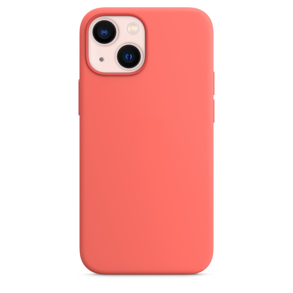 Силиконовый чехол Naturally Silicone Case with MagSafe Pink Pomelo для iPhone 13 mini
