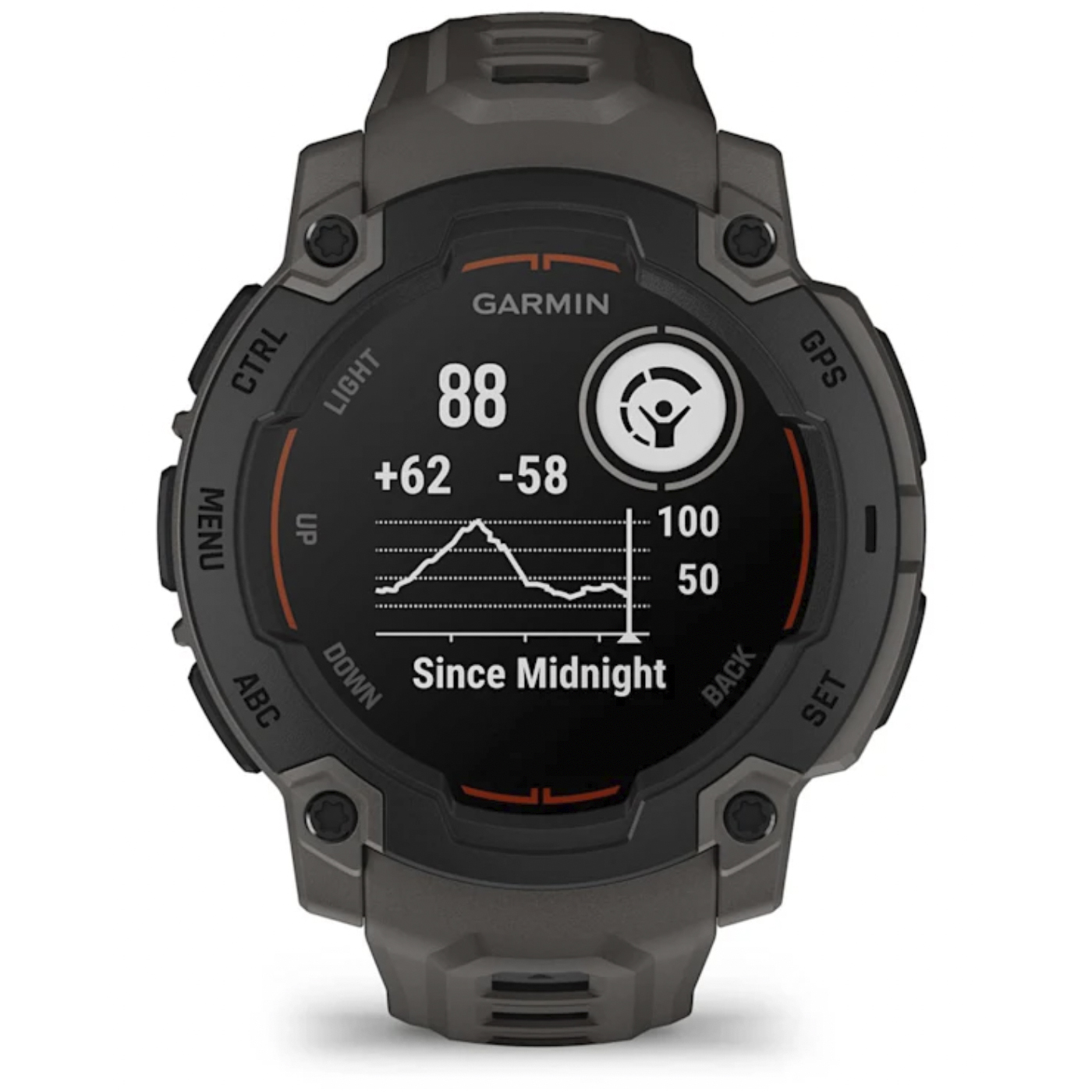 Умные часы Garmin Instinct E – 45 mm Black with Charcoal Band (010-02933-00)
