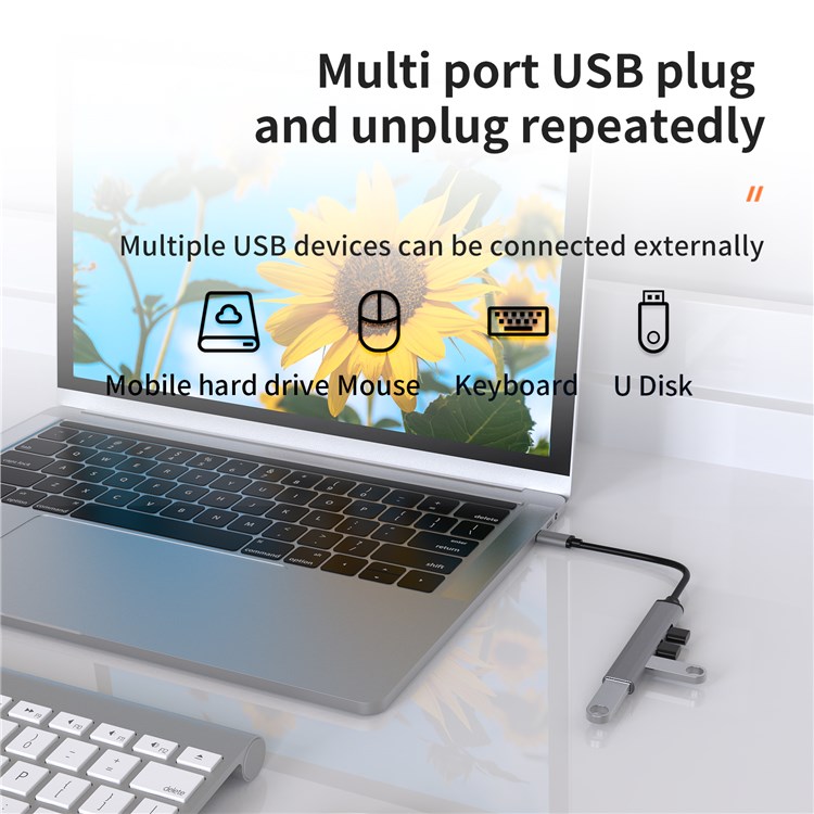 USB-концентратор iNeez Slim 4-in-1 USB-C Hub