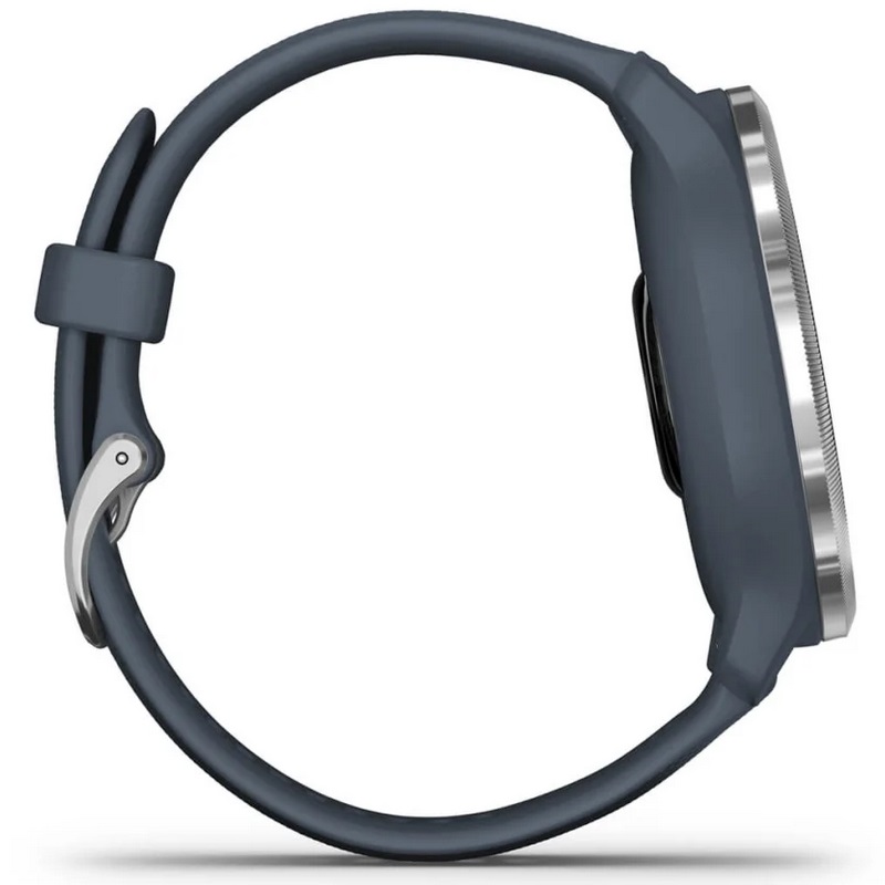 Умные часы Garmin Venu 2 Silver stainless steel bezel with Granite blue case and Silicone band (010-02430-10)