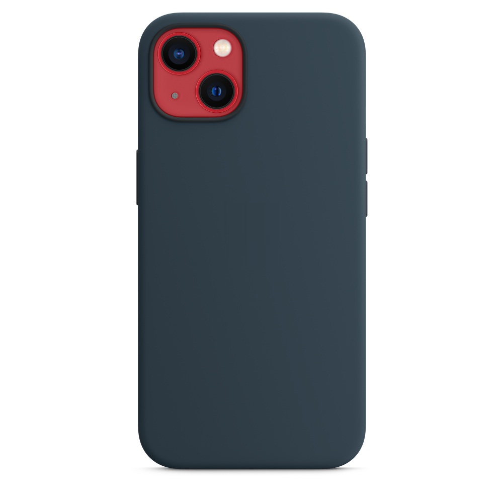 Силиконовый чехол Naturally Silicone Case with MagSafe Abyss Blue для iPhone 13