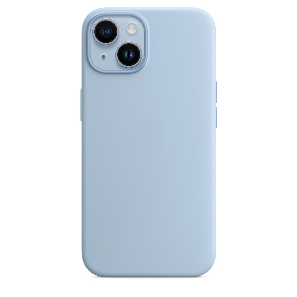 Силиконовый чехол Naturally Silicone Case with MagSafe Sky для iPhone 14