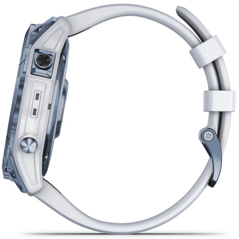 Умные часы Garmin fenix 7X – Sapphire Solar Edition Mineral Blue DLC Titanium with Whitestone Band (010-02541-15)