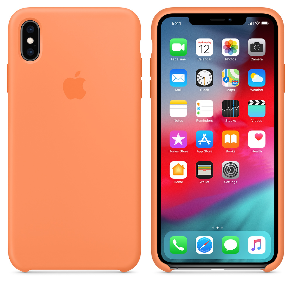 Силиконовый чехол Apple iPhone XS Max Silicone Case - Papaya (MVF72ZM/A) для iPhone XS Max