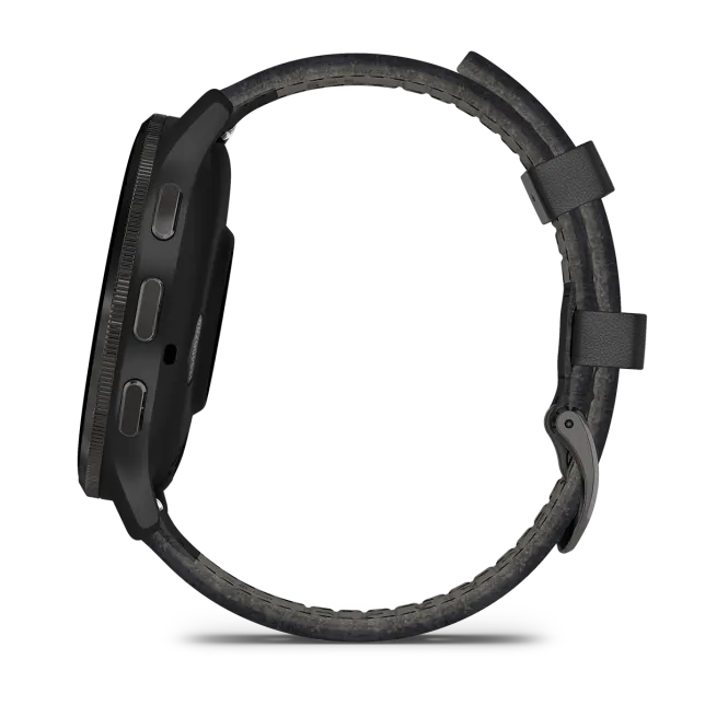 Умные часы Garmin Venu 3 Slate stainless steel bezel with black case and black leather band (010-02784-52)