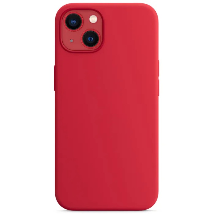 Силиконовый чехол Naturally Silicone Case Red для iPhone 13