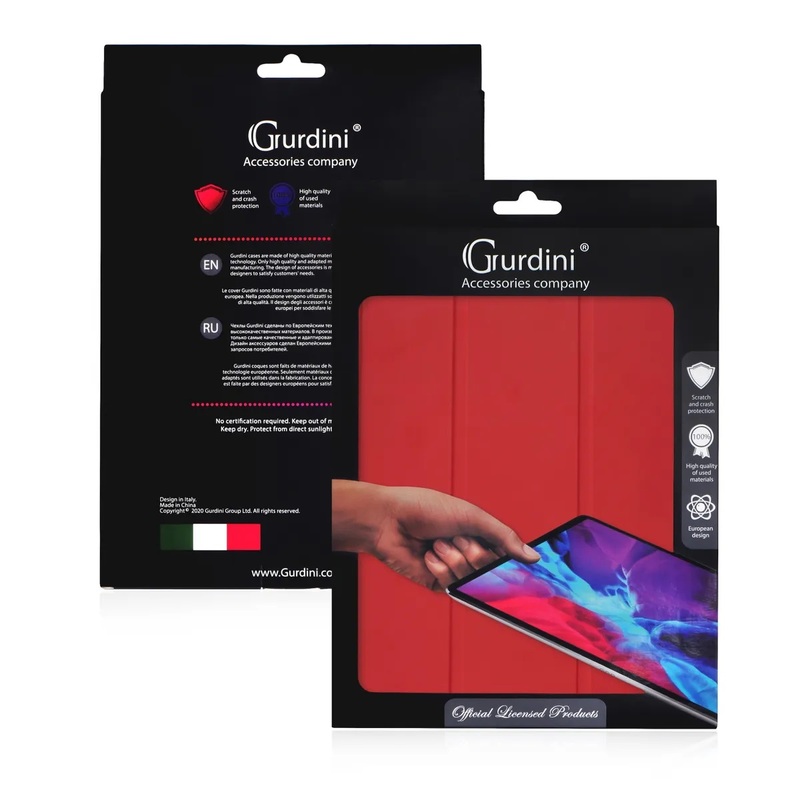 Чехол-книжка Gurdini Milano Series (pen slot) для iPad Pro 12.9 (2020-2022) Red