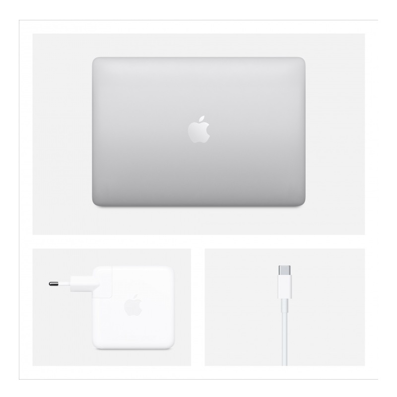 Ноутбук Apple MacBook Pro 13 дисплей Retina с технологией True Tone Mid 2020 Silver (MXK62RU/A) (Intel Core i5 1400MHz/13.3/2560x1600/8GB/256GB SSD/DVD нет/Intel Iris Plus Graphics 645/Wi-Fi/Bluetooth/macOS)