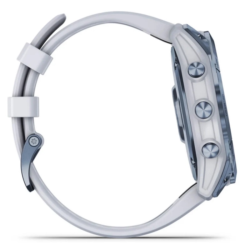 Умные часы Garmin fenix 7X – Sapphire Solar Edition Mineral Blue DLC Titanium with Whitestone Band (010-02541-15)