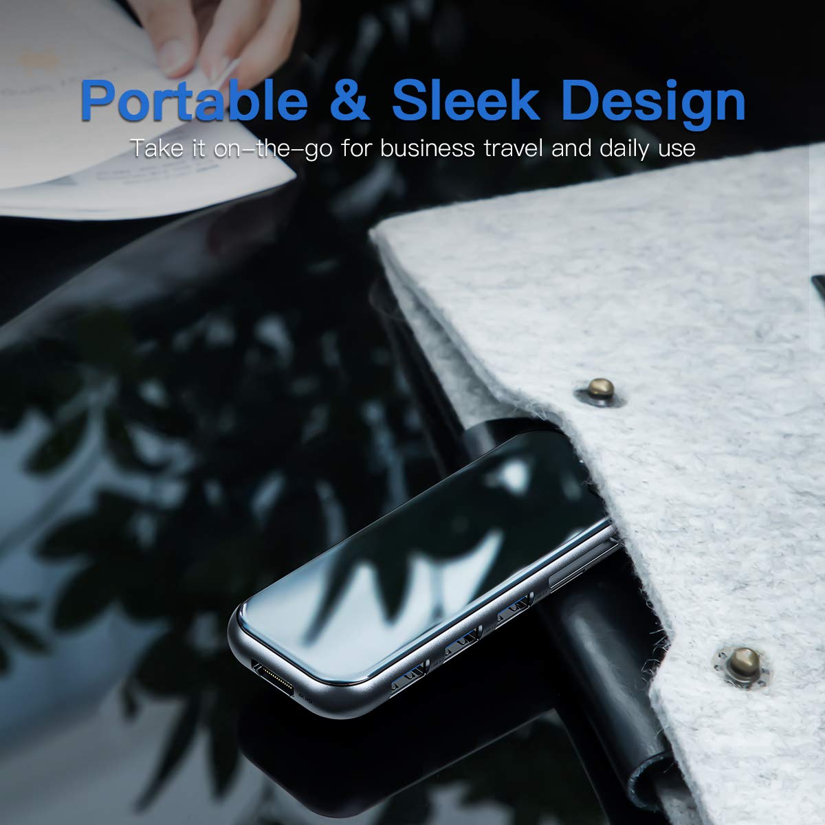 USB-концентратор Baseus Multi-functional HUB Type-C to USB3.0x3/ HDMI/ Type-C/ TF/ SD (CAHUB-CZ0G) для Macbook