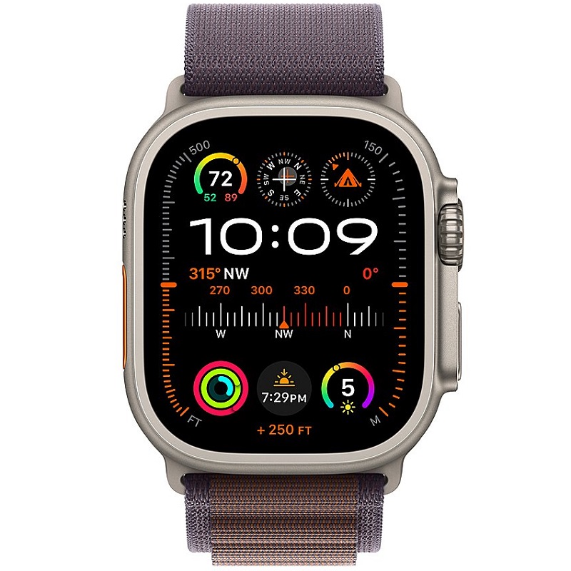 Умные часы Apple Watch Ultra 2 GPS + Cellular, 49mm Titanium Case with Indigo Alpine Loop - Small