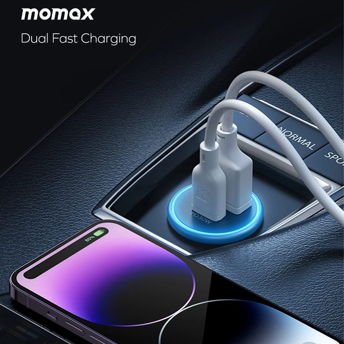 Автомобильное зарядное устройство Momax UC18 30w