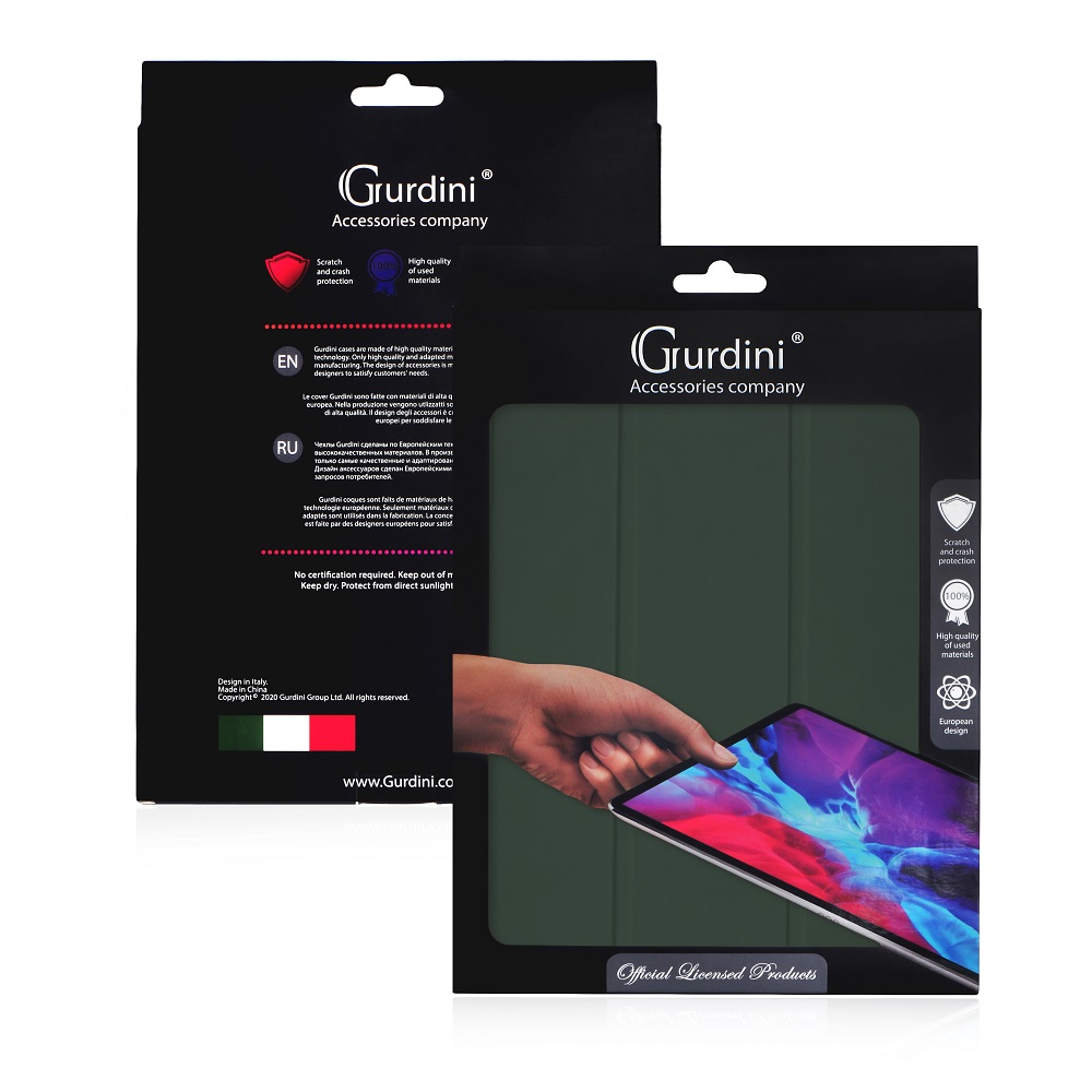 Чехол-книжка Gurdini Milano Series (pen slot) для iPad 10.9 (2022)/11 (2025 A16) Pine Green