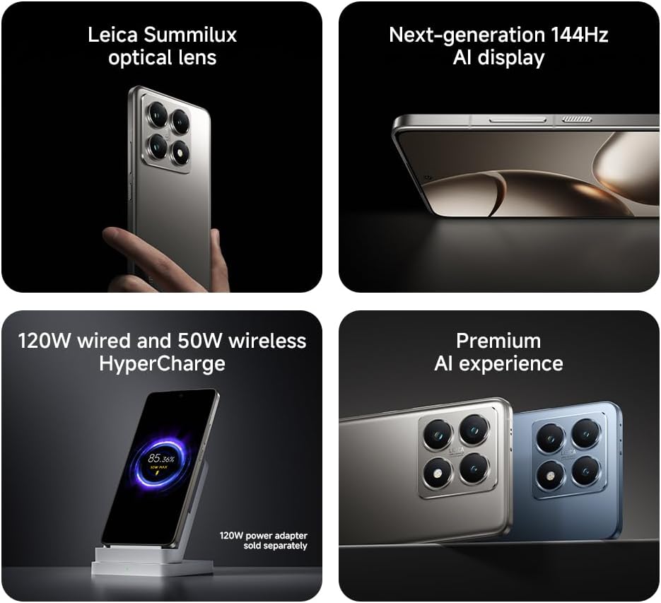 Смартфон Xiaomi 14T Pro 12/1 ТБ Global, Dual nano SIM, серый