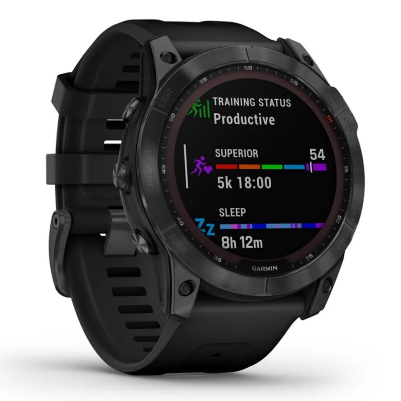 Умные часы Garmin fenix 7X – Solar Edition Slate grey with black band (010-02541-01)