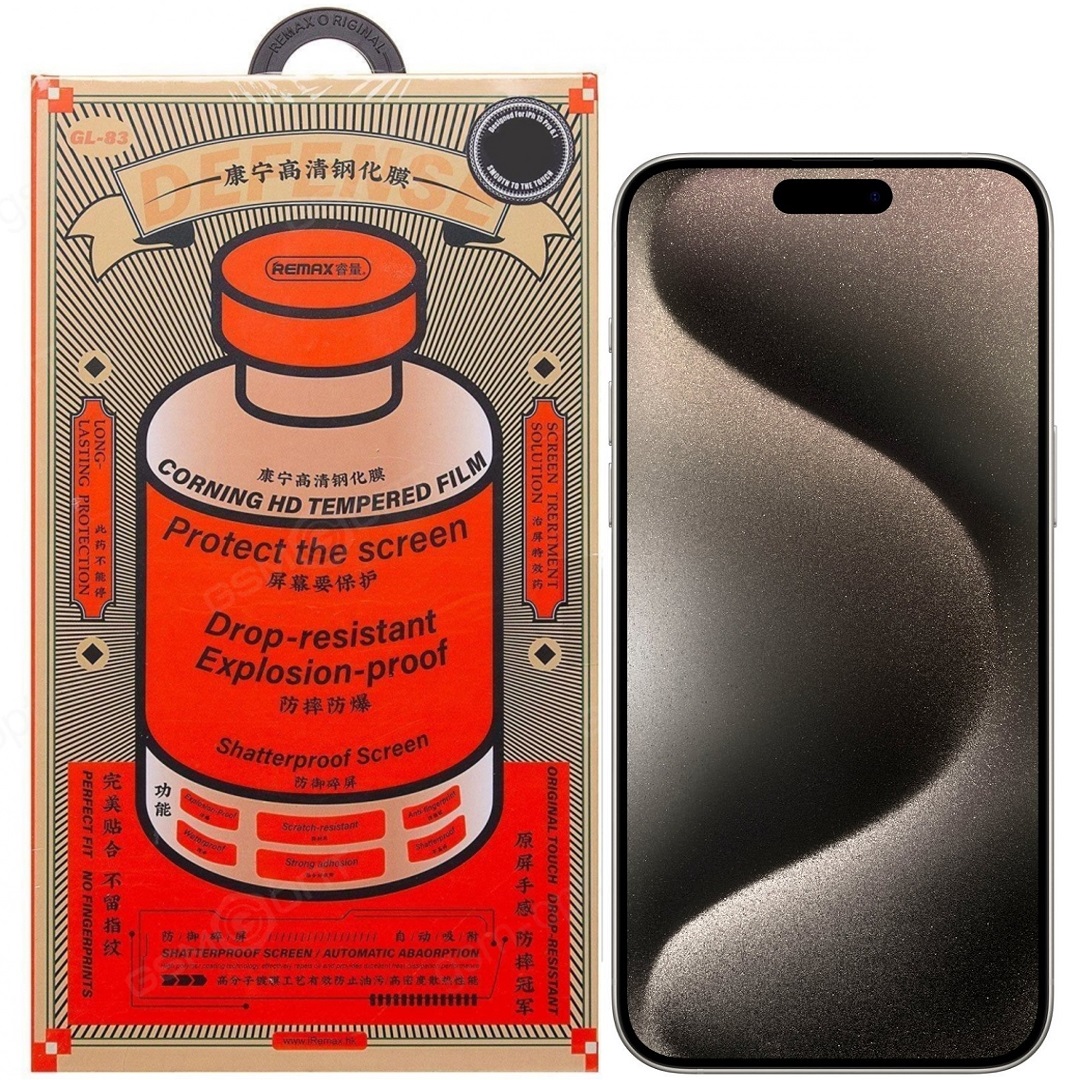 Защитное стекло Remax Full Cover (GL-83) для iPhone 15 Pro