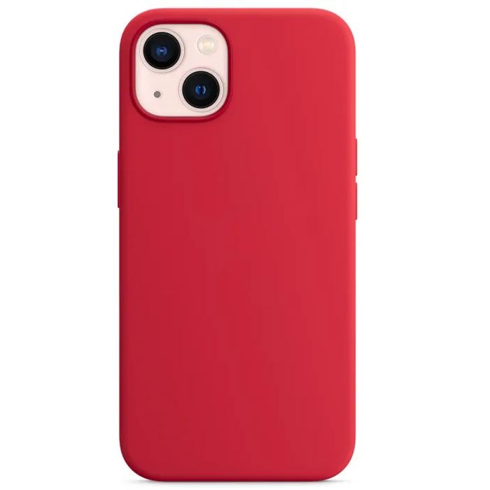 Силиконовый чехол Naturally Silicone Case Red для iPhone 13