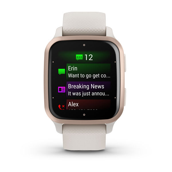 Умные часы Garmin Venu Sq 2 - Music Edition Peach Gold Aluminium Bezel with Ivory Case and Silicone Band (010-02700-11)