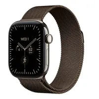 Умные часы Apple Watch Series 12 GPS + Cellular, 42mm Natural Titanium Case with Dark Bronze Milanese Loop